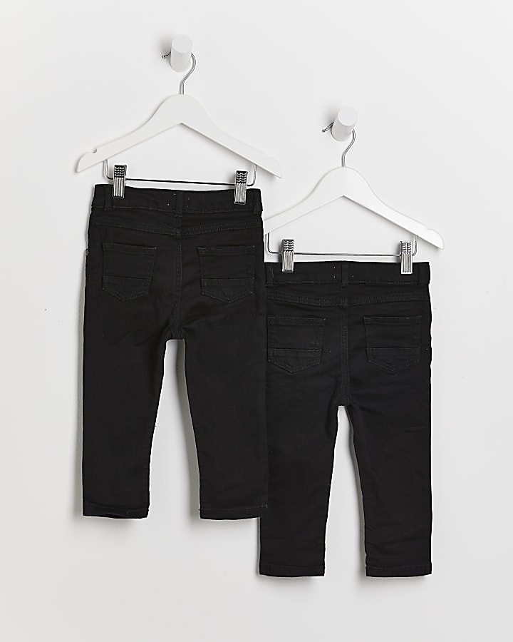 Mini boys black skinny jeans 2 pack