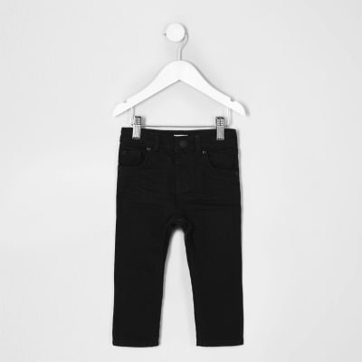 Mini boys black skinny jeans | River Island