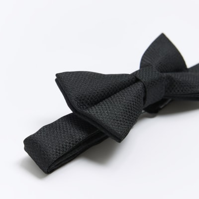 Mini boys black smart bow tie