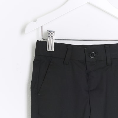 Mini boys black smart trousers River Island