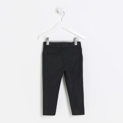 Mini boys black smart trousers River Island
