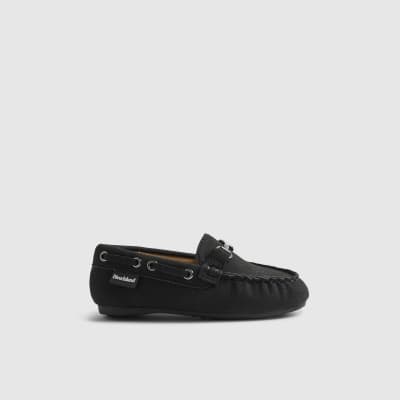 Mini Boys Black Snaffle Loafers