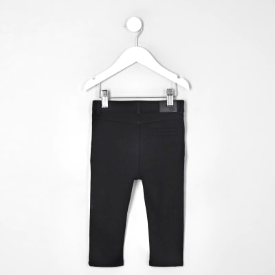 stretch skinny black trousers