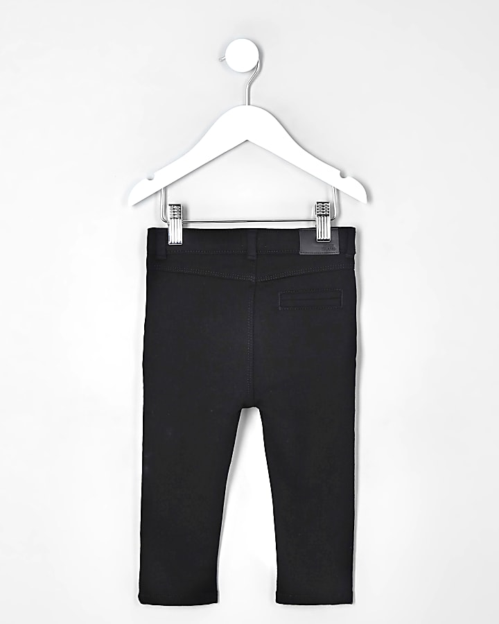 Mini boys black stretch skinny trousers