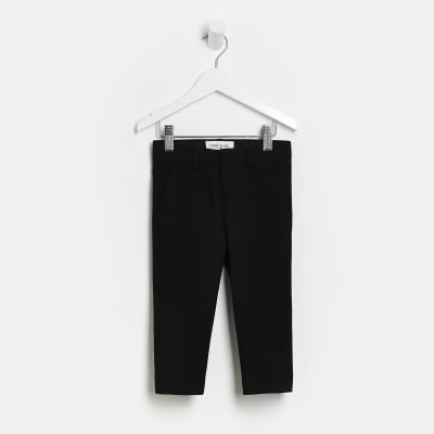 Mini boys black suit trousers | River Island