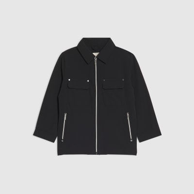 Mini Boys Black Tech Shacket