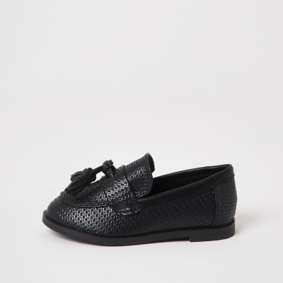 baby boy black loafers