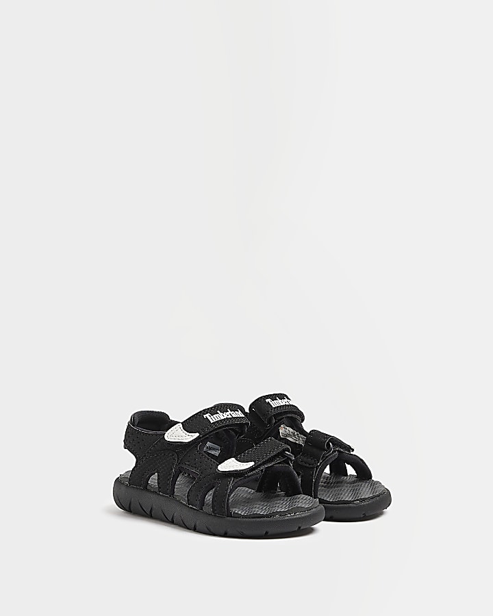 Mini boys Black Timberland Sandals