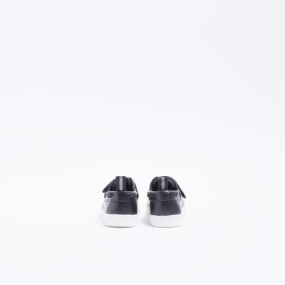 Mini Boys Black Velcro Hybrid Boat Shoes | River Island