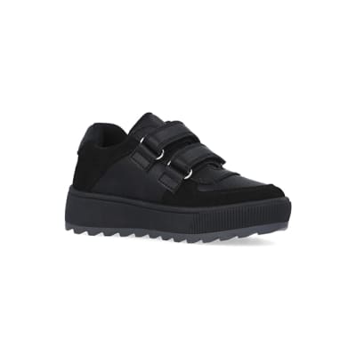 Boys black hot sale velcro trainers