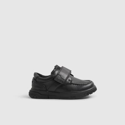 Mini Boys Black Velcro Shoes