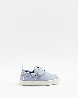 Mini boys blue boat shoes