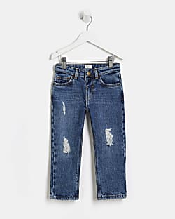 Mini Boys Blue Denim Ripped Jeans