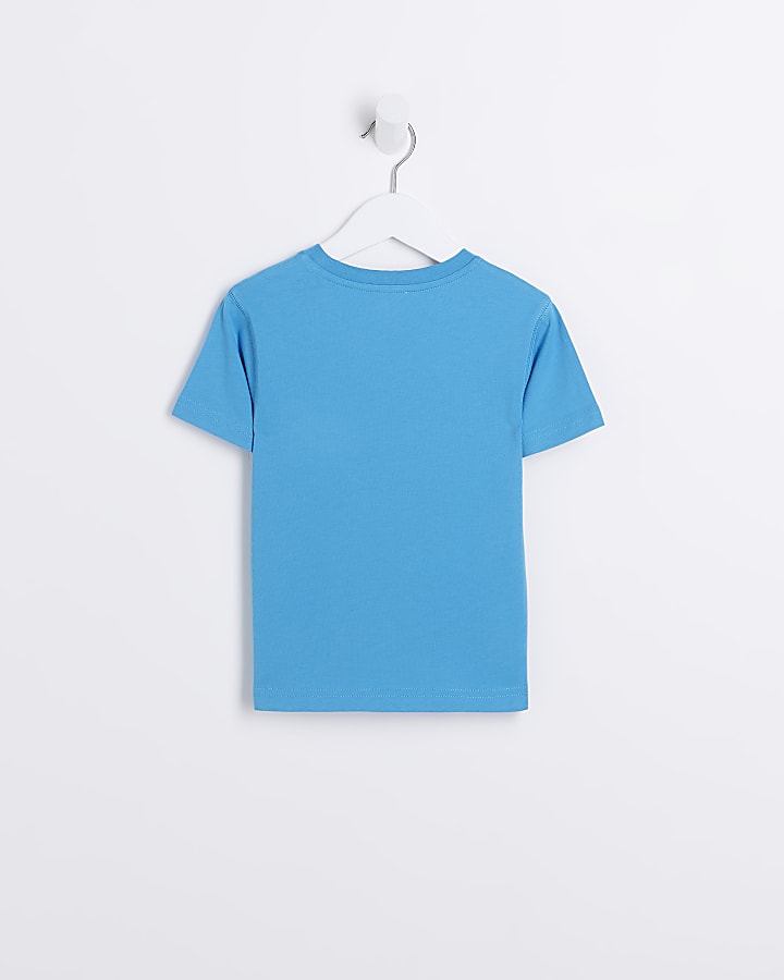 Mini Boys Blue Graphic T-shirt