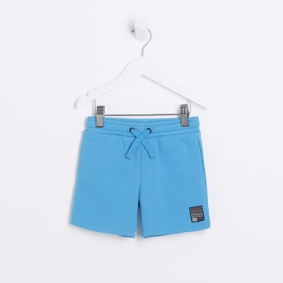Mini Boys Blue Jersey Shorts
