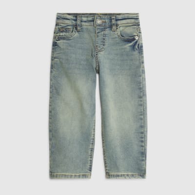 Mini Boys Blue Loose Fit Baggy Jeans