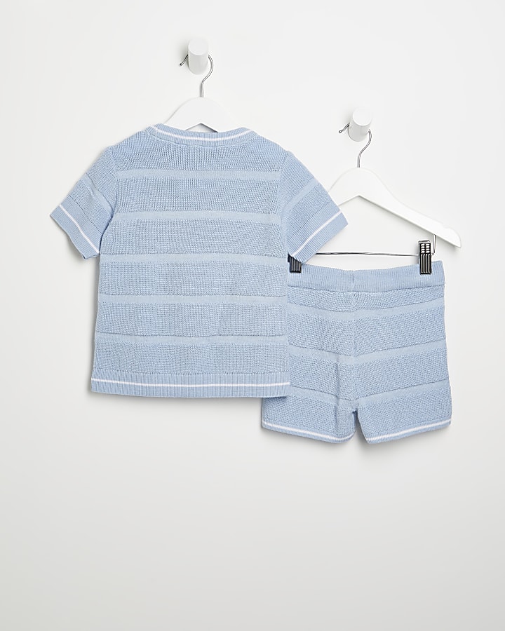 Mini boys blue Maison Riviera short outfit