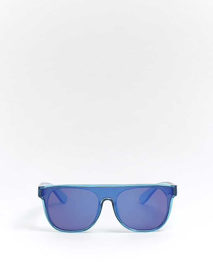 Mini boys blue mirror visor sunglasses