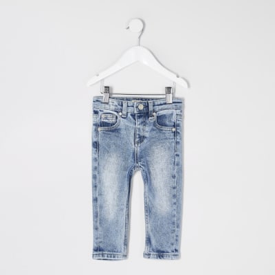 Mini boys blue Prolific Sid skinny jeans River Island