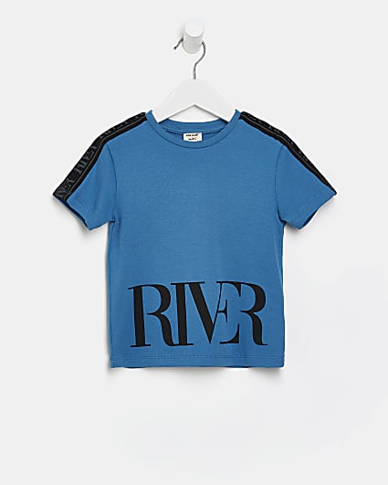 Mini boys Blue River Graphic t shirt