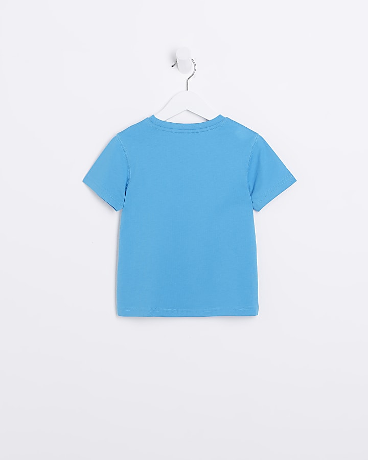 Mini Boys Blue Short Sleeve T-shirt