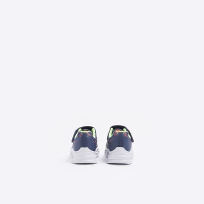 Mini Boys Blue Skechers Printed Trainers