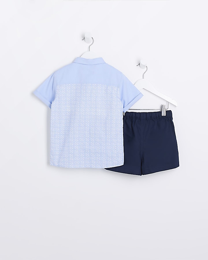 Mini Boys Boys Stripe Shirt and Shorts Set
