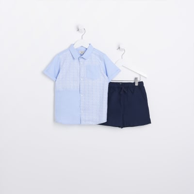 Mini Boys Boys Stripe Shirt and Shorts Set