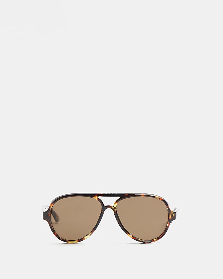 Mini boys brown aviator sunglasses