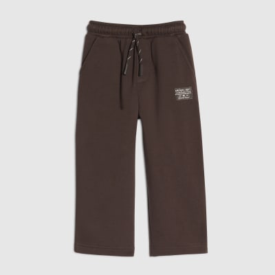 Mini Boys Brown Barrel Leg Joggers