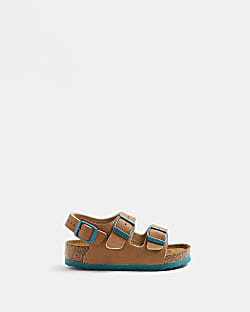 Mini boys brown Birkenstock sandals