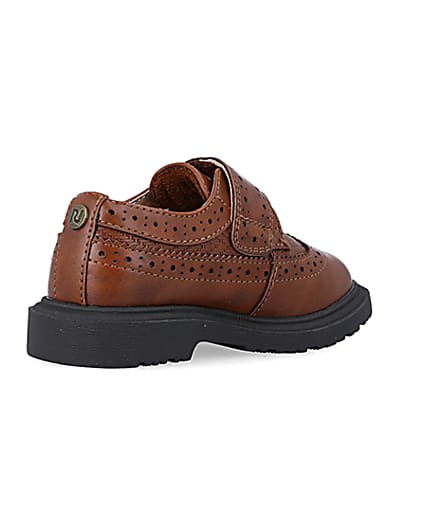 360 degree animation of product Mini boys brown brogue shoes frame-12