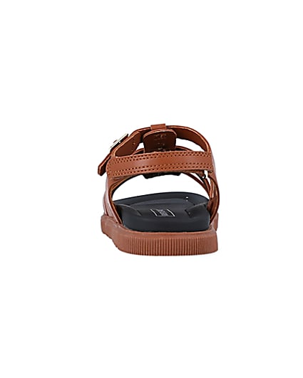 360 degree animation of product Mini boys brown caged sandals frame-9