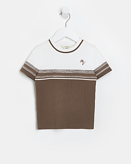 Mini boys brown Maison Rivera t-shirt