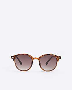 Mini boys brown Tortoise print sunglasses