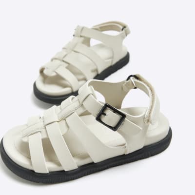 Mini boys cream fisherman espadrille sandals