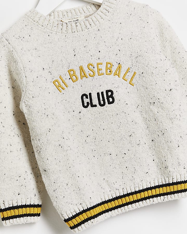 Mini boys cream RI baseball club sweatshirt
