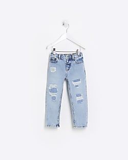 Mini boys denim ripped slim fit jeans