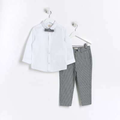 mINI Boys dogtooth Shirt and Trouser Set