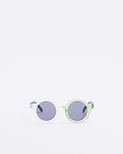 Mini boys green Colour Blocked sunglasses