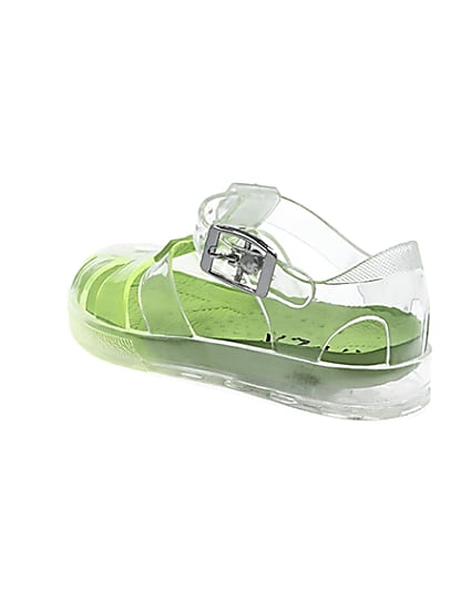 360 degree animation of product Mini boys green Prolific jelly sandals frame-4