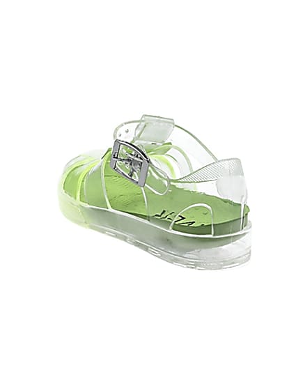 360 degree animation of product Mini boys green Prolific jelly sandals frame-5