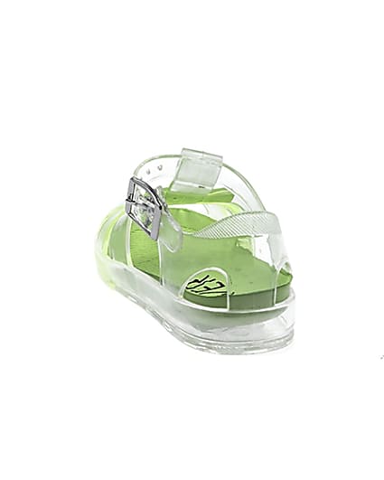 360 degree animation of product Mini boys green Prolific jelly sandals frame-6