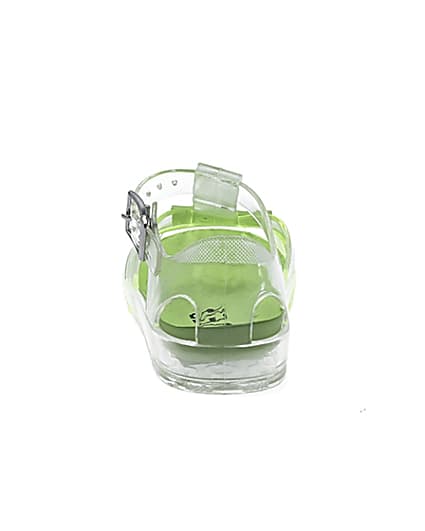 360 degree animation of product Mini boys green Prolific jelly sandals frame-7