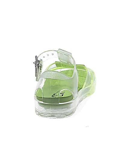 360 degree animation of product Mini boys green Prolific jelly sandals frame-8
