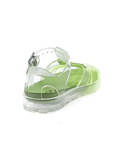 360 degree animation of product Mini boys green Prolific jelly sandals frame-9