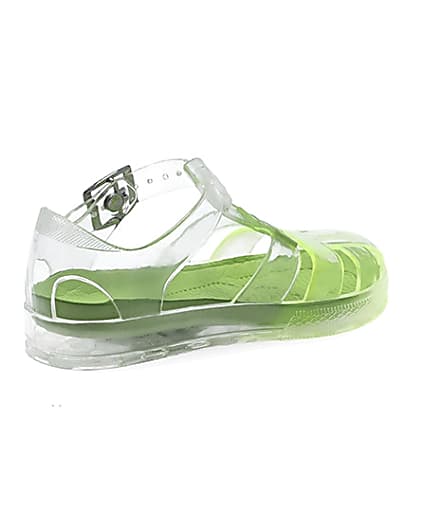 360 degree animation of product Mini boys green Prolific jelly sandals frame-11