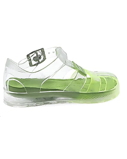 360 degree animation of product Mini boys green Prolific jelly sandals frame-12