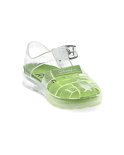 360 degree animation of product Mini boys green Prolific jelly sandals frame-17