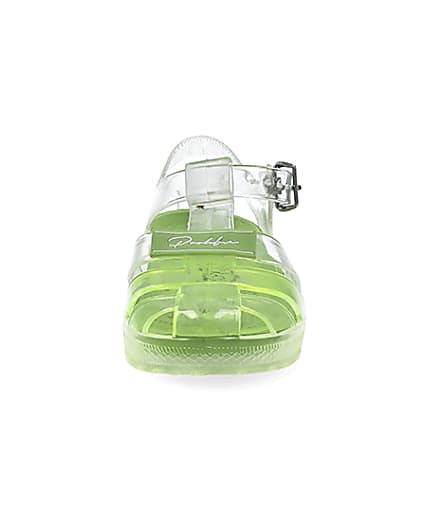 360 degree animation of product Mini boys green Prolific jelly sandals frame-19